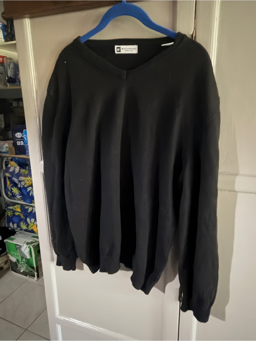 Bachrach Black Merino Wool XXL Men’s Sweater